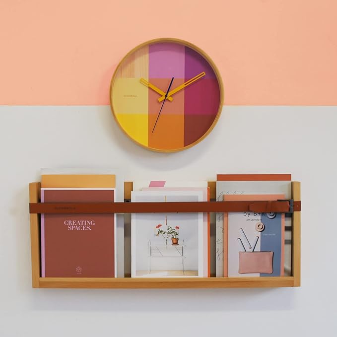 Riso Wall Clock | Magenta & Yellow