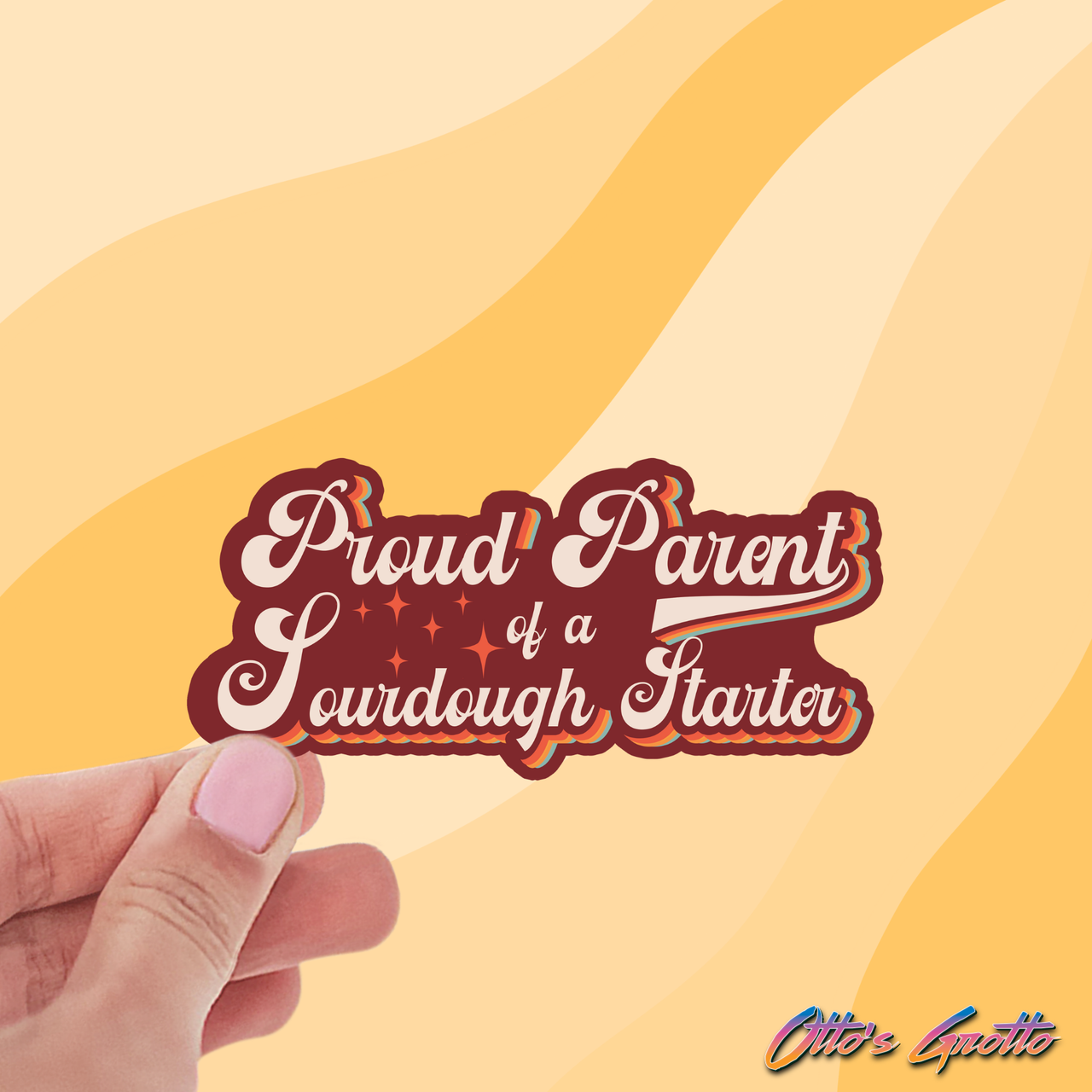 Retro Sourdough Starter Sticker