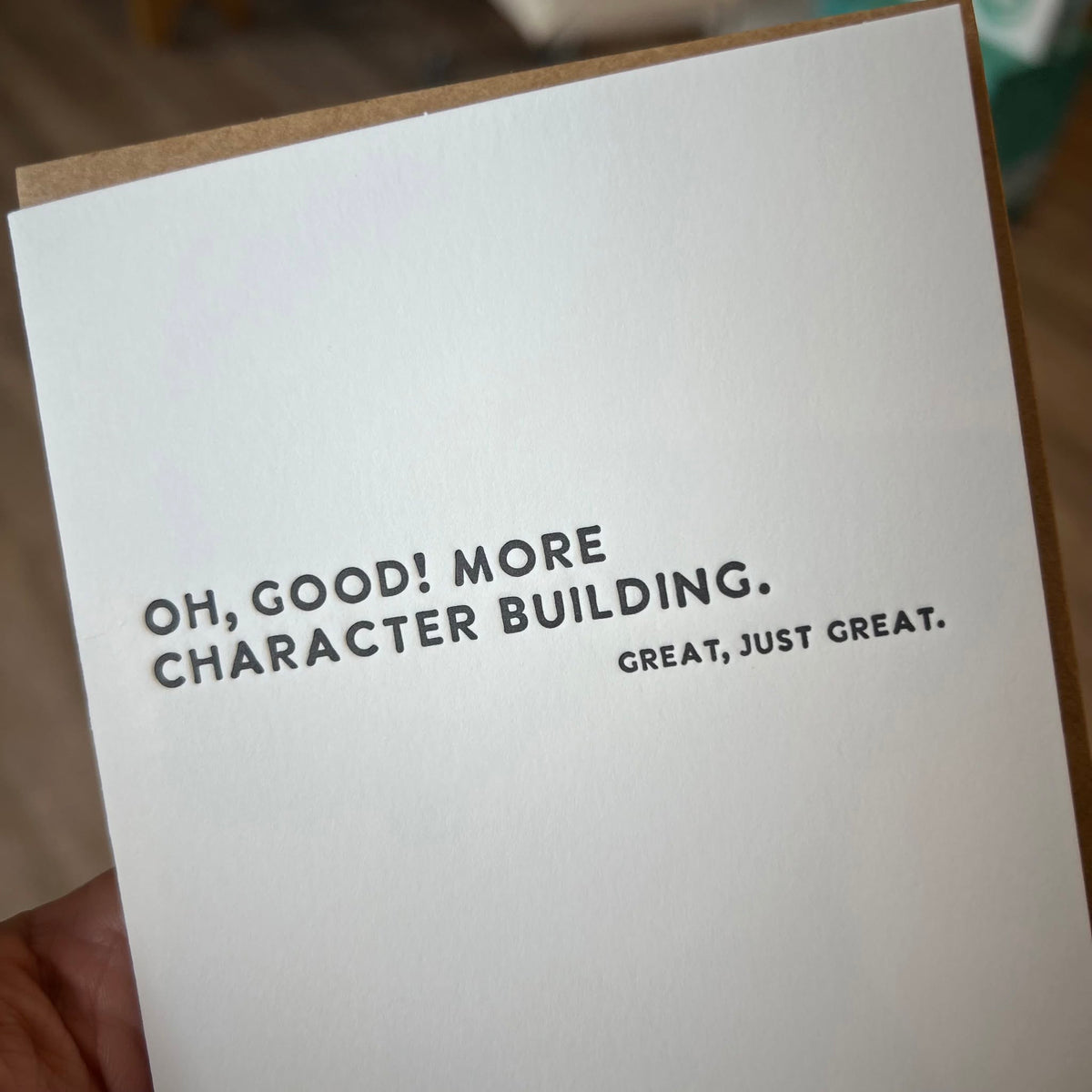 Character Building Card