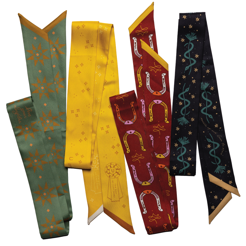 Love Your Neighhor Silk Twilly Scarf