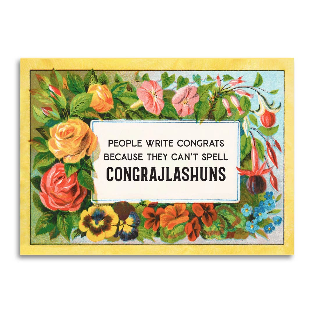 People Write Congrats Because They Can't Spell Card