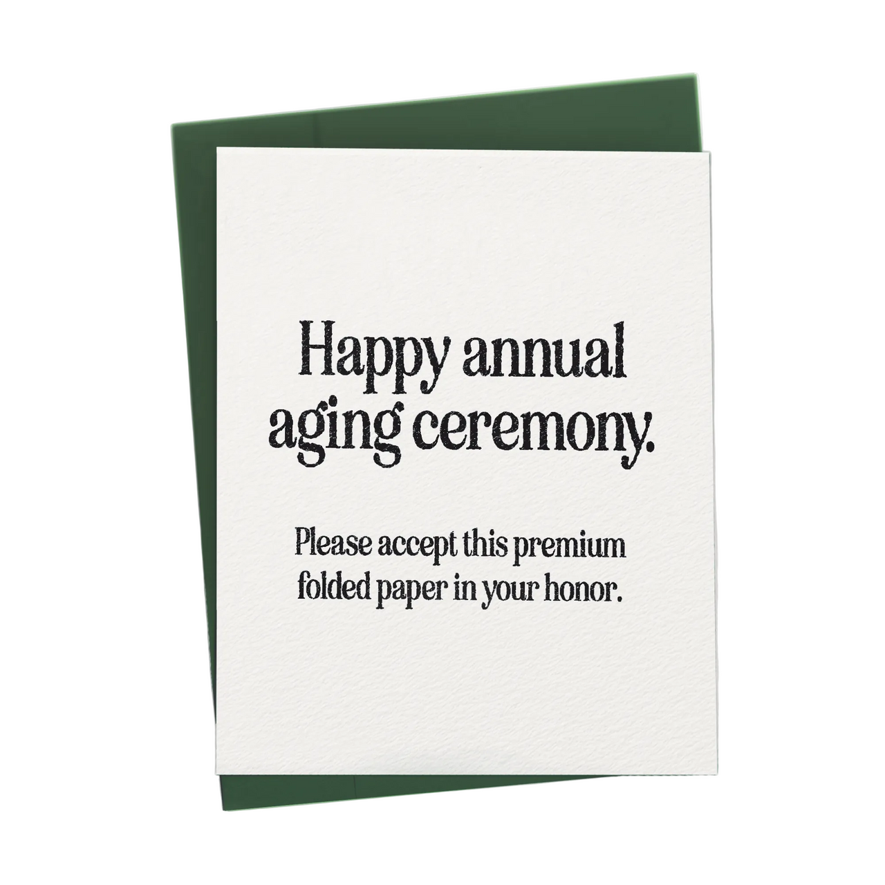 Minimal Annual Aging Ceremony Card