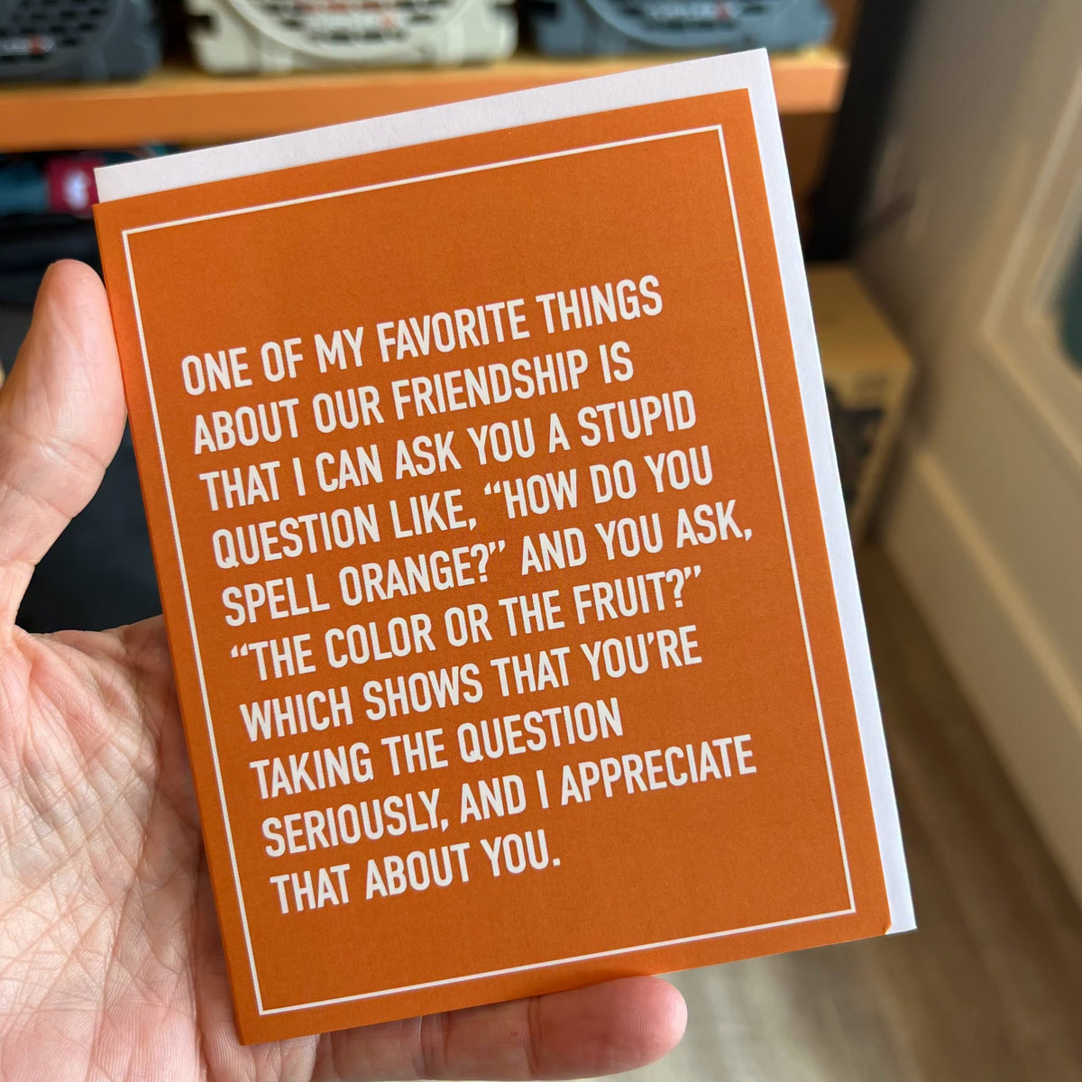 How Do You Spell Orange Card