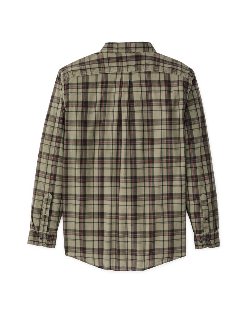 Madras Button-Down | Olive & Gravel