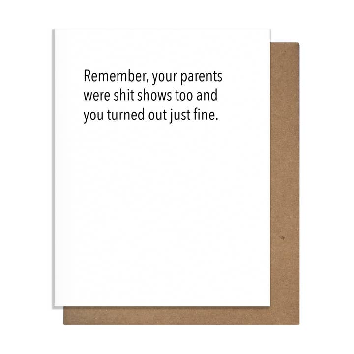 Shit Show Parents Card