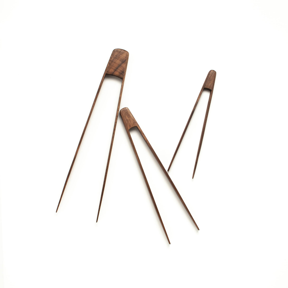 7" Walnut  Tongs