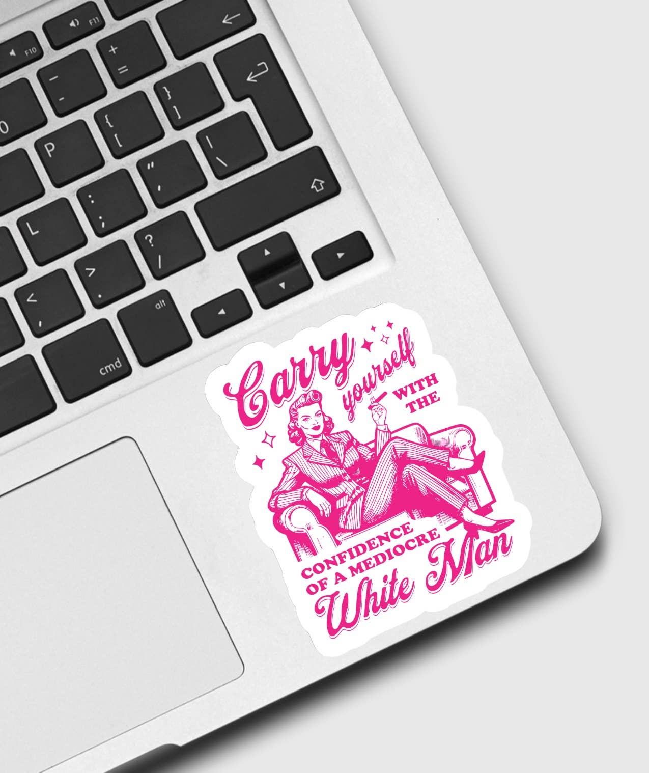 Feminist Mediocre White Man Sticker