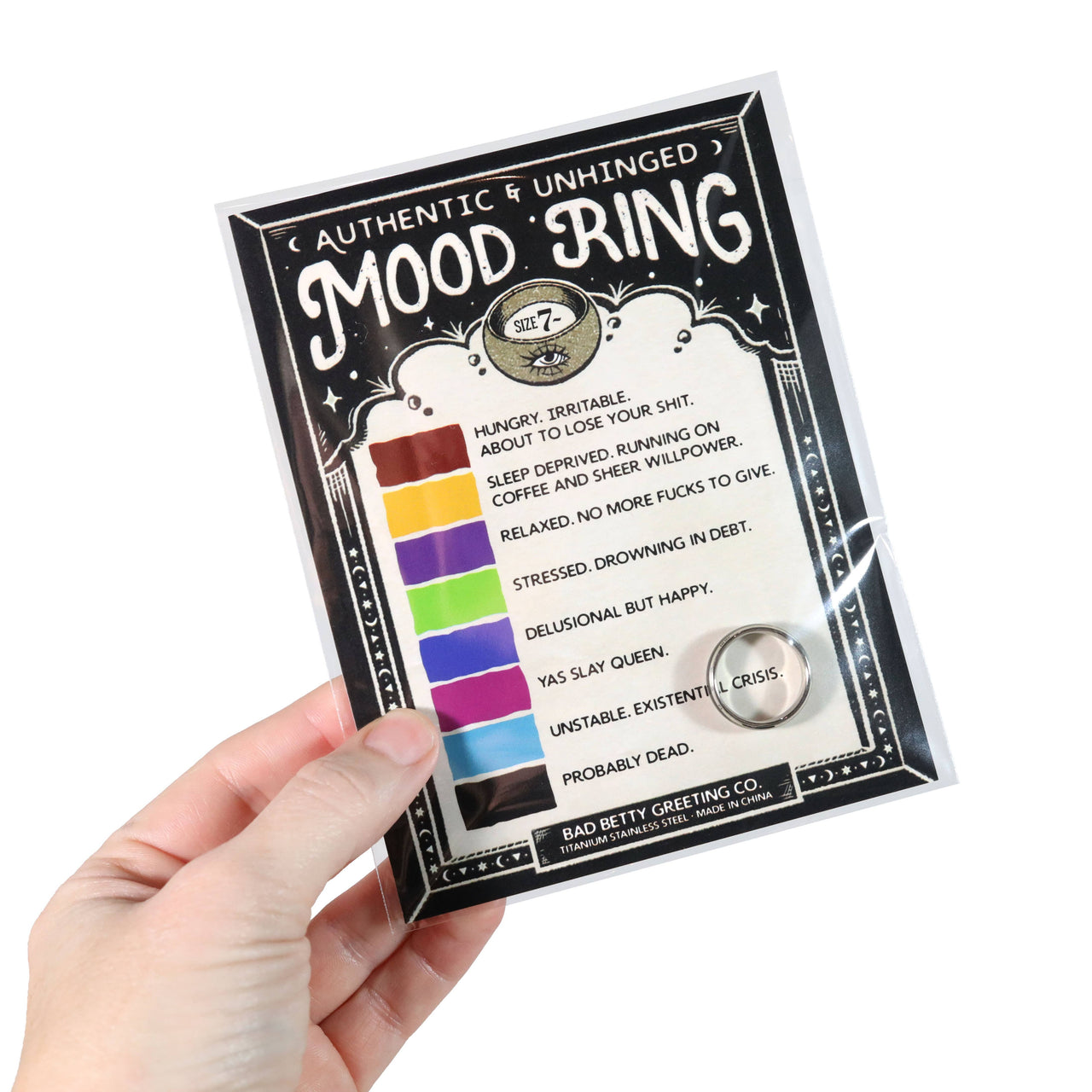 Authentic & Unhinged Color Changing Mood Ringt