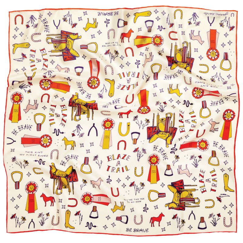 "Word Jumble" Silk Scarf