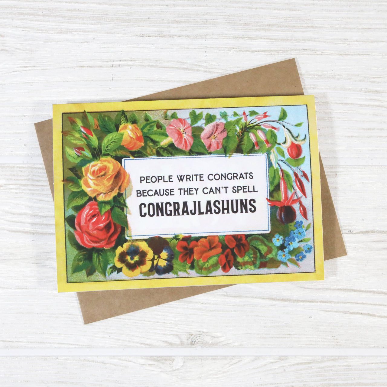 People Write Congrats Because They Can't Spell Card