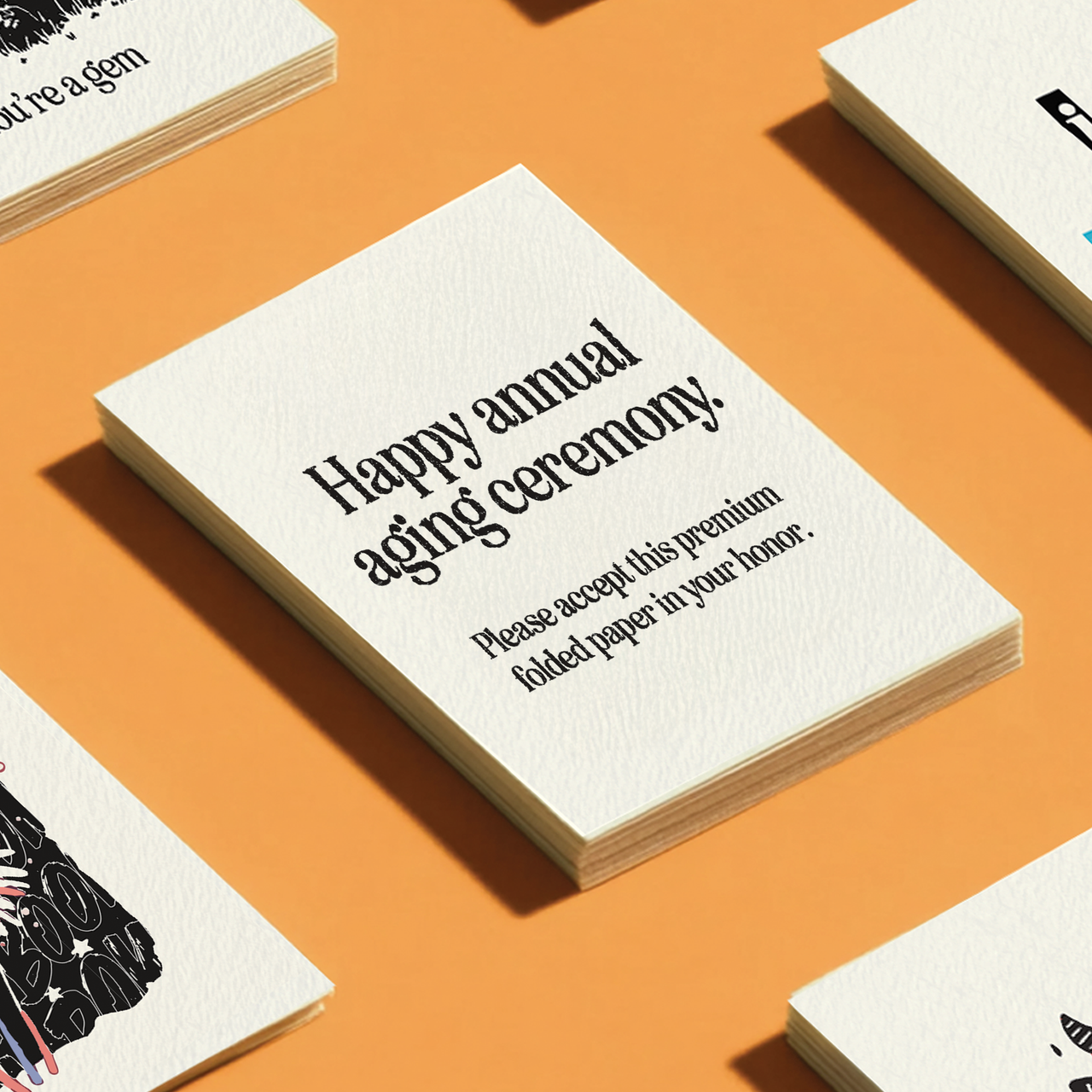 Minimal Annual Aging Ceremony Card