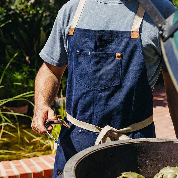 The Field Apron | Atlantic Blue Waxman