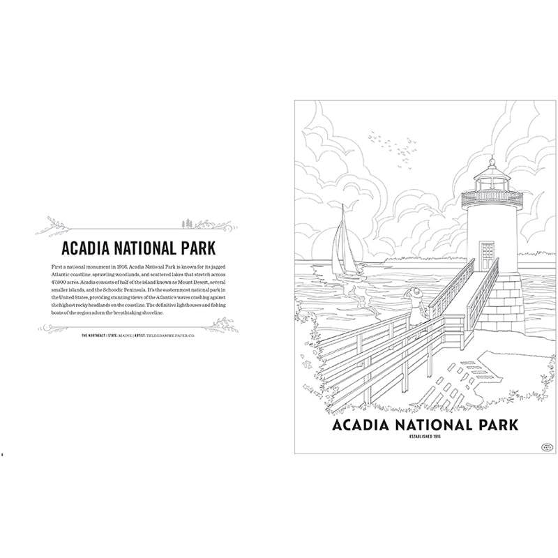 The Art of the National Parks Coloring Book Kit