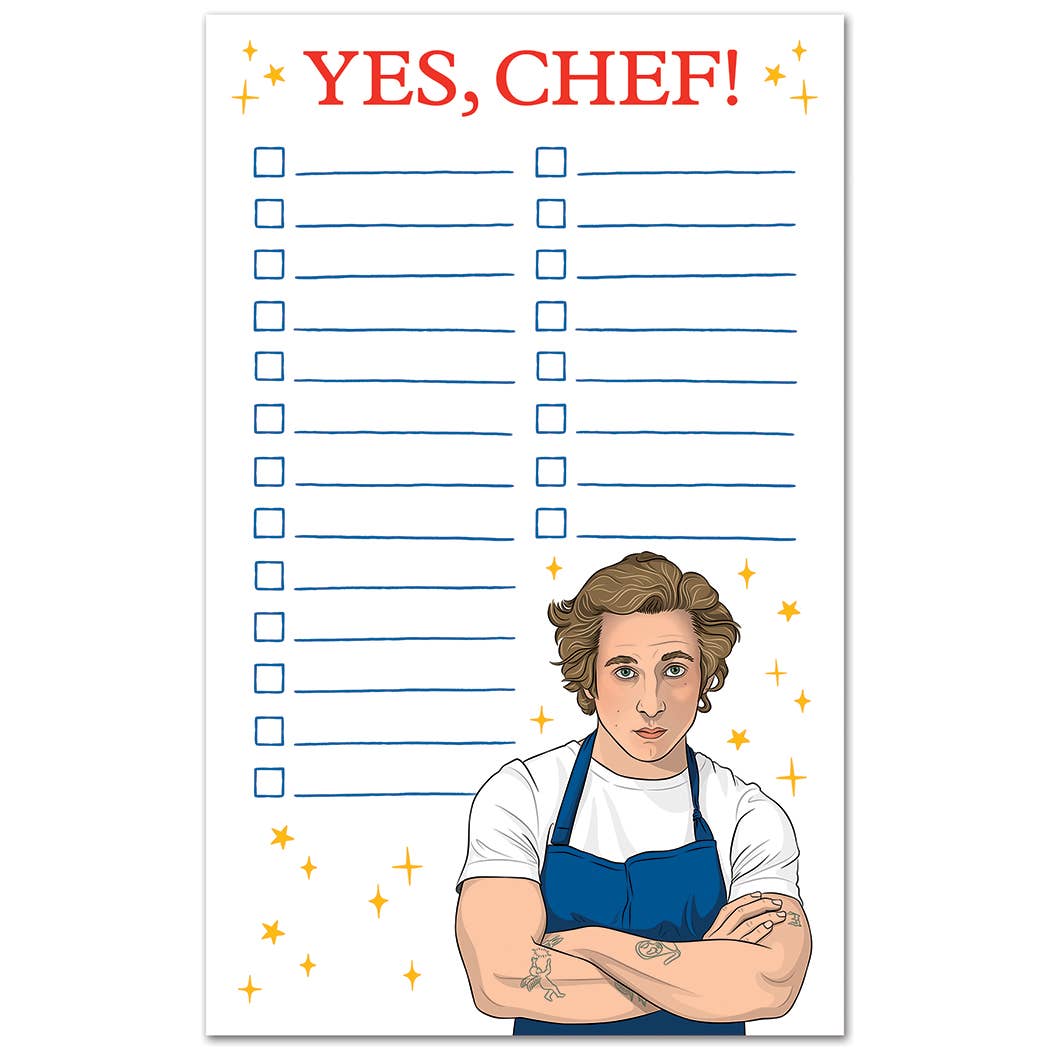Notepad: Yes, Chef! The Bear Checklist