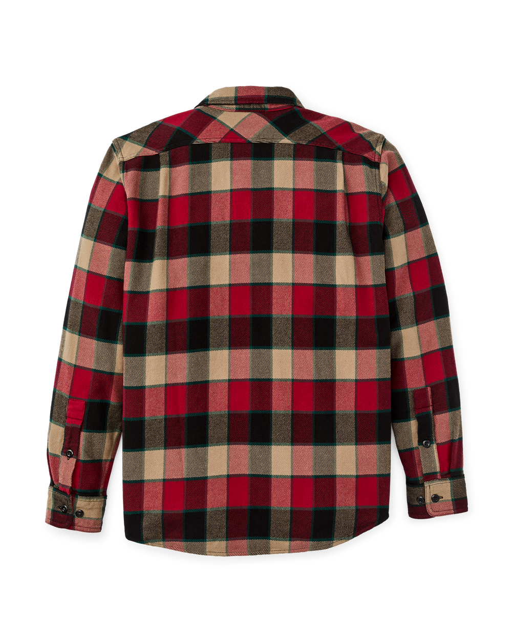 Vintage Flannel Work Shirt | Red & Cream Plaid