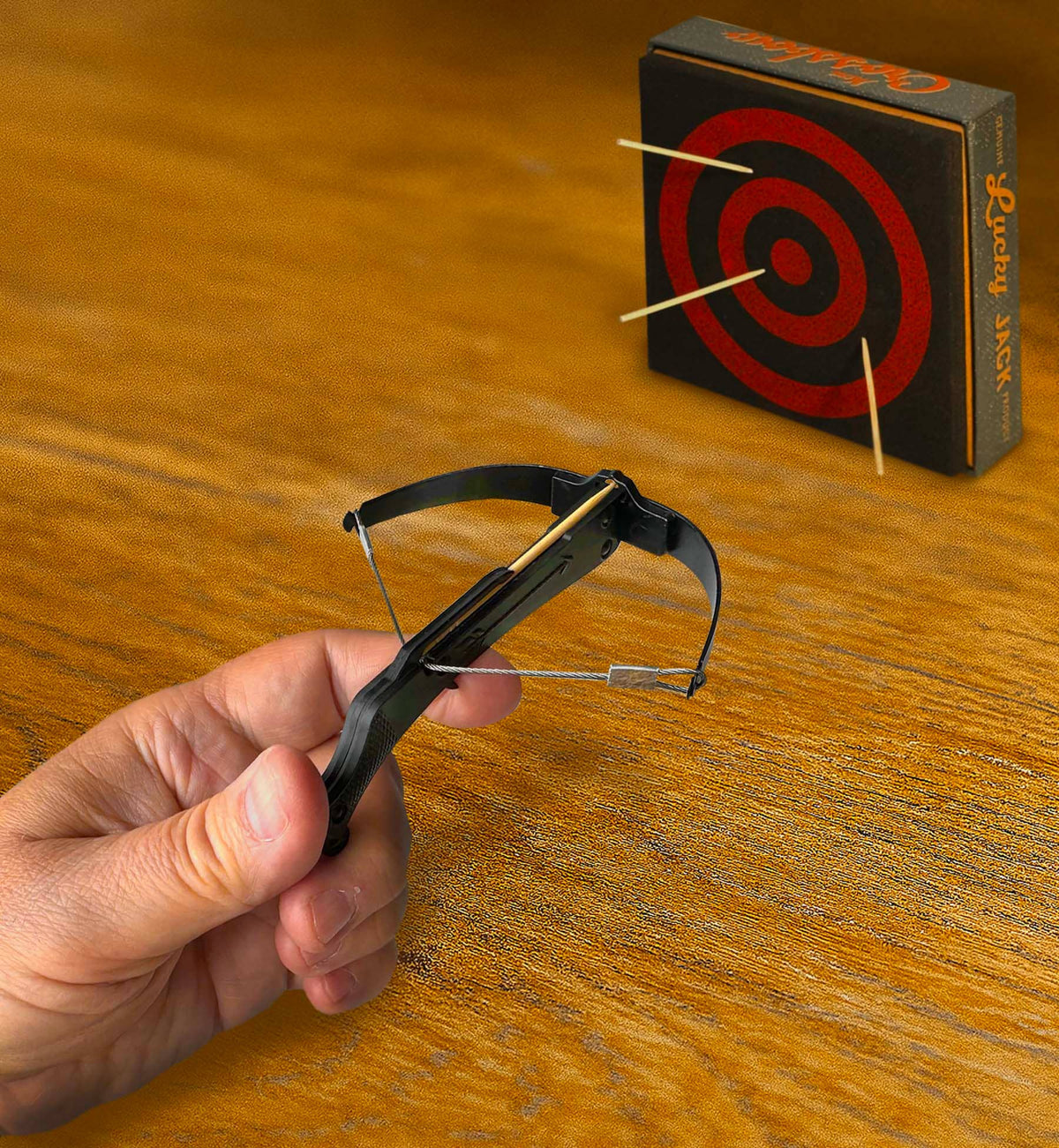 Mini Crossbow Toothpick Launcher