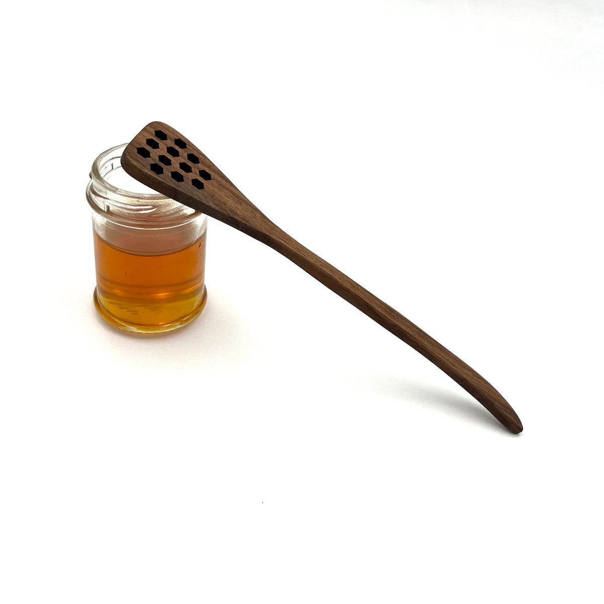 7" Walnut Hex Honey Dipper
