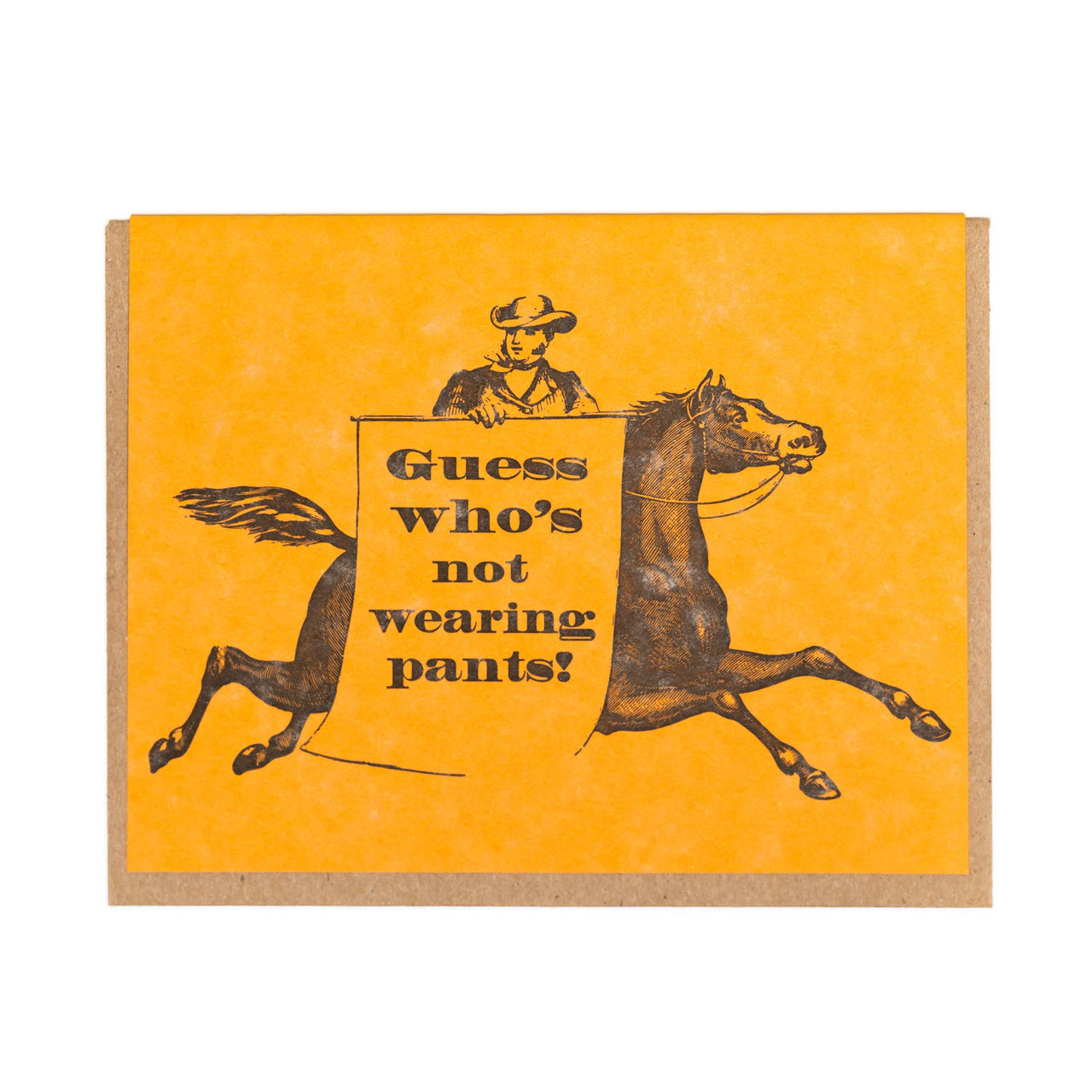 No Pants Greeting Card