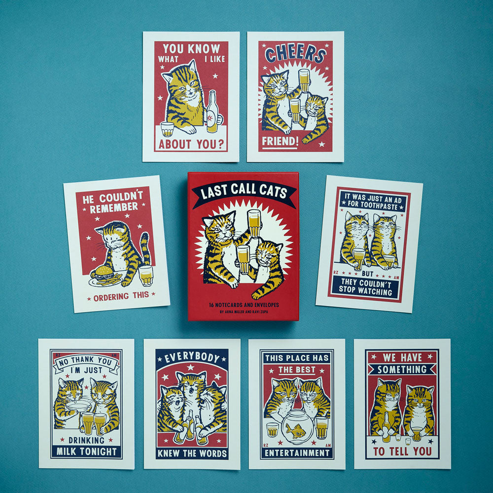 Last Call Cats Notecards & Envelopes