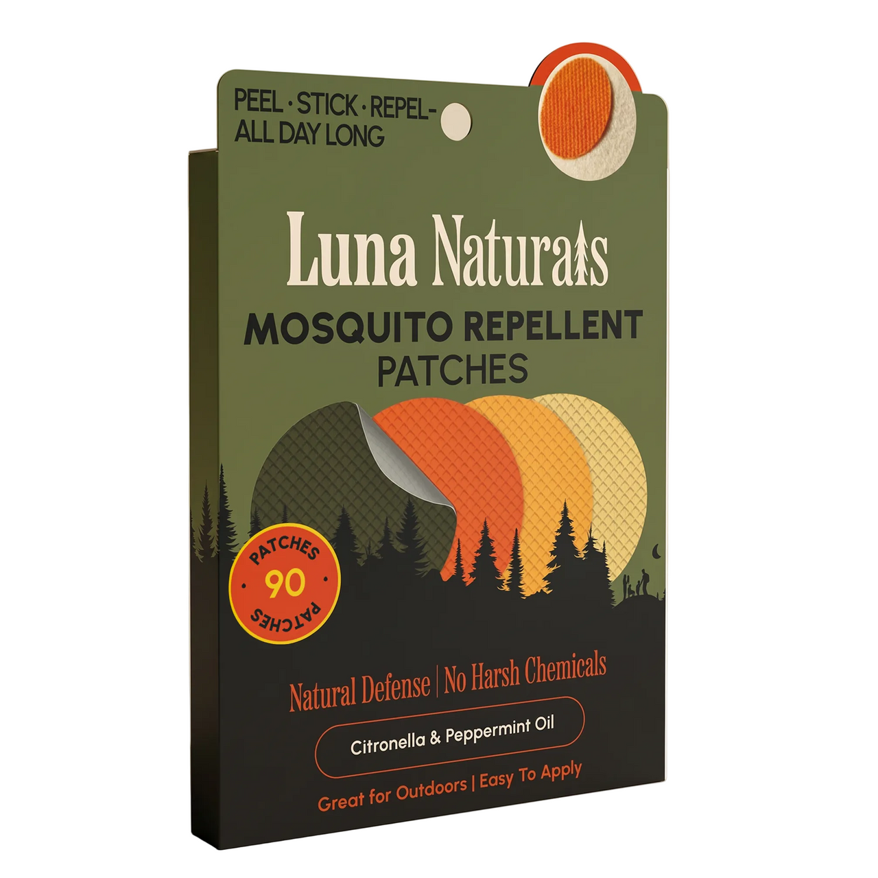 Mosquito Repellent Patches 90 Pack | Fresh & Herbal