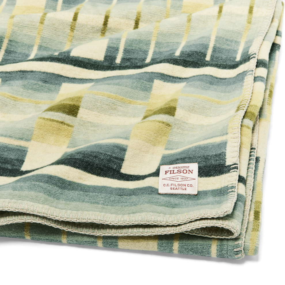 Cotton Blanket | Tan & Geometric Ombre