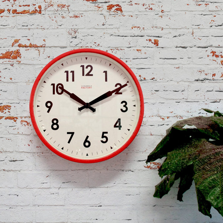 Factory Wall Clock | Red
