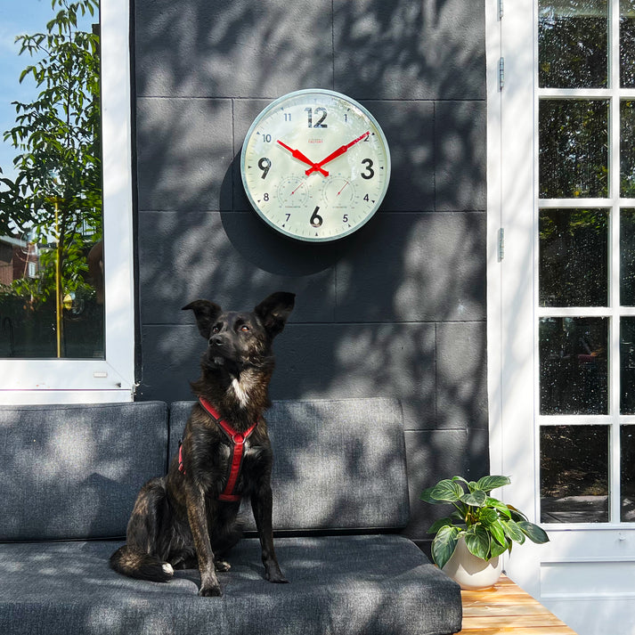 Factory Outdoor XL Wall Clock | Zinc