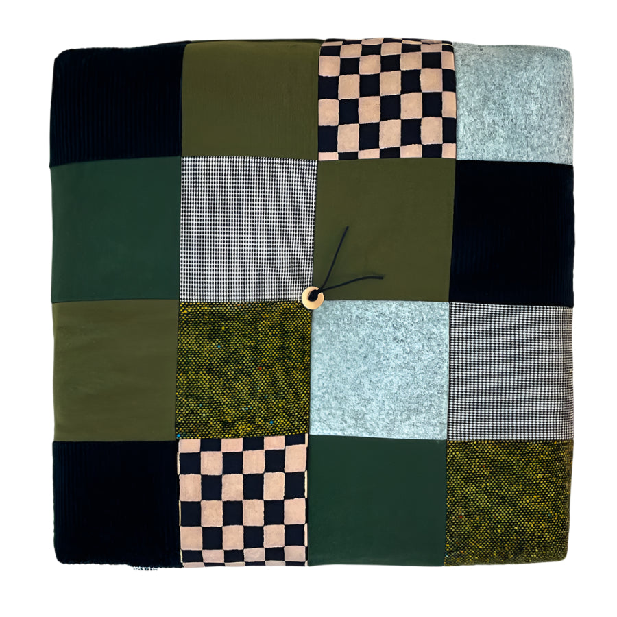 Froebel Indoor Pillow | Olive Menswear Patchwork
