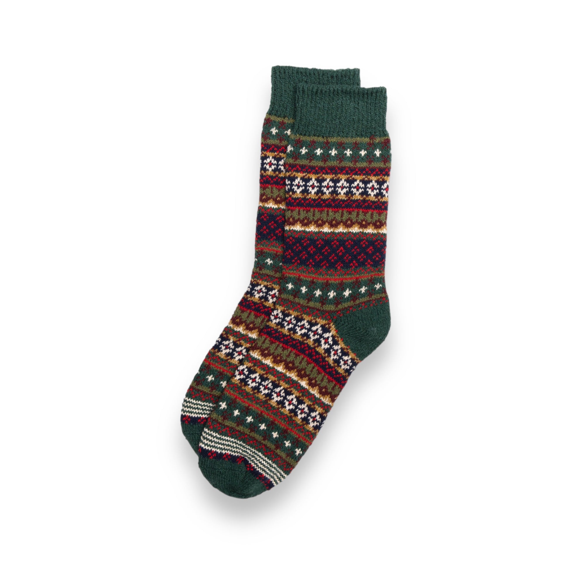 Cotton Fair Isle Sock | Mistletoe - Domestic Domestic