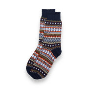 Cotton Fair Isle Sock | Navy - Domestic Domestic