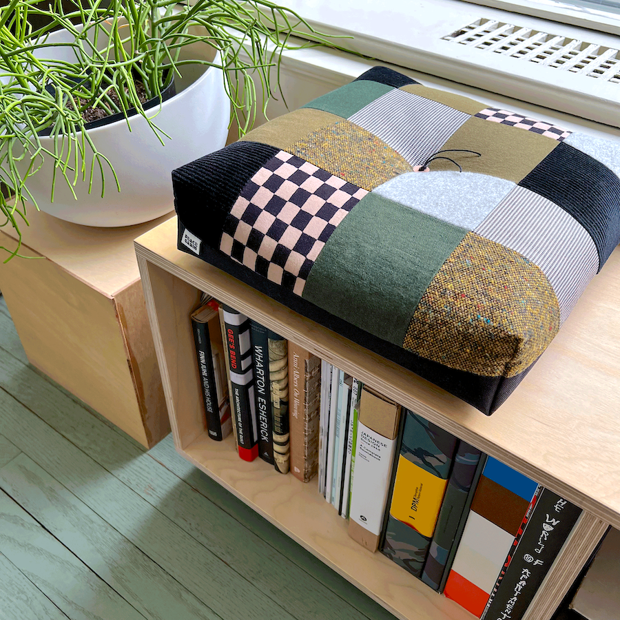 Froebel Indoor Pillow | Olive Menswear Patchwork