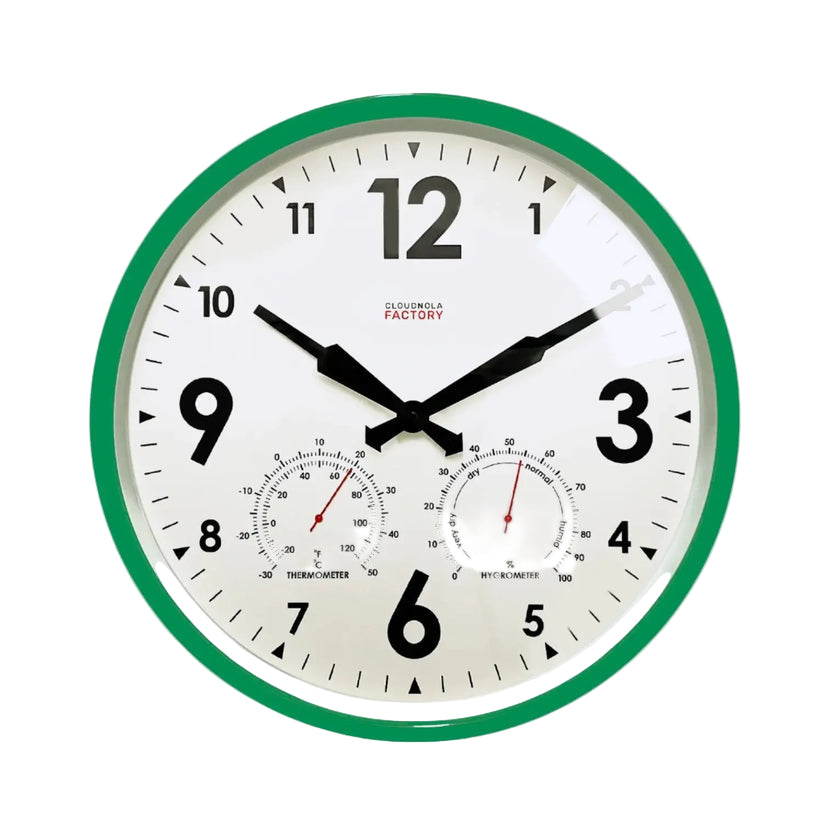 Factory Outdoor Wallclock | Green