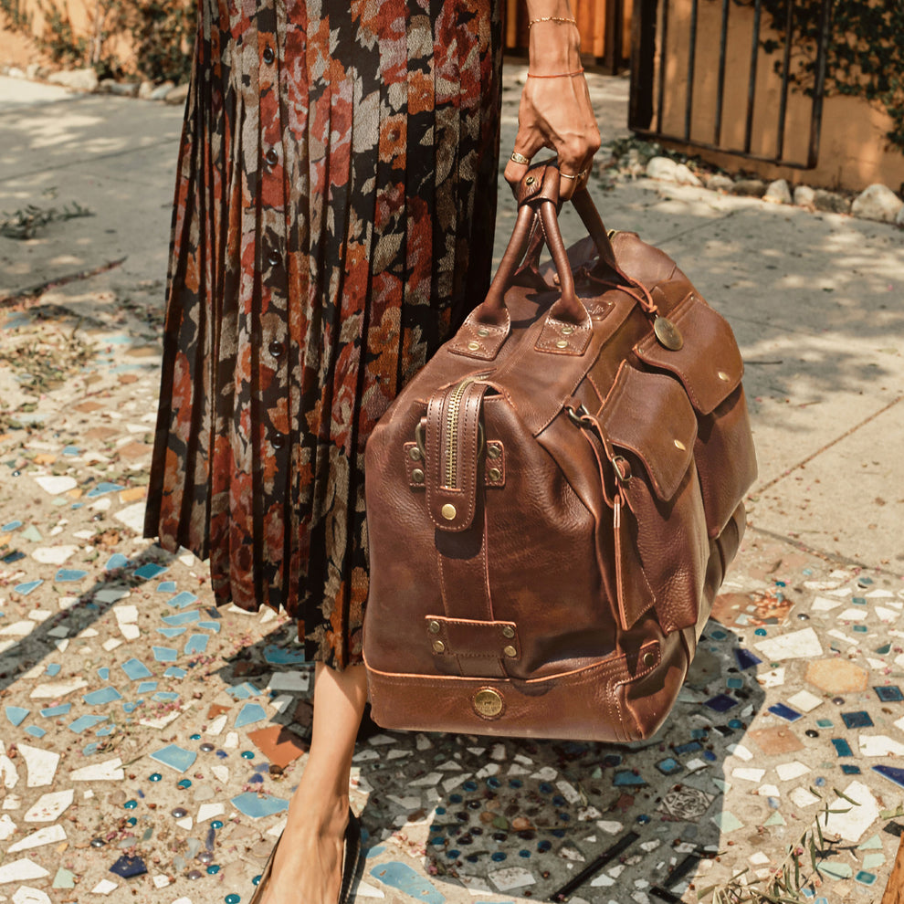 Leather Travel Duffle | Cognac
