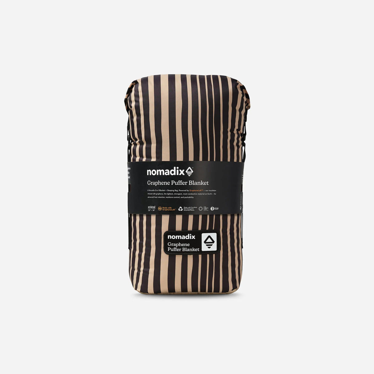 Puffer Blanket | Heritage Stripe Black and Tan