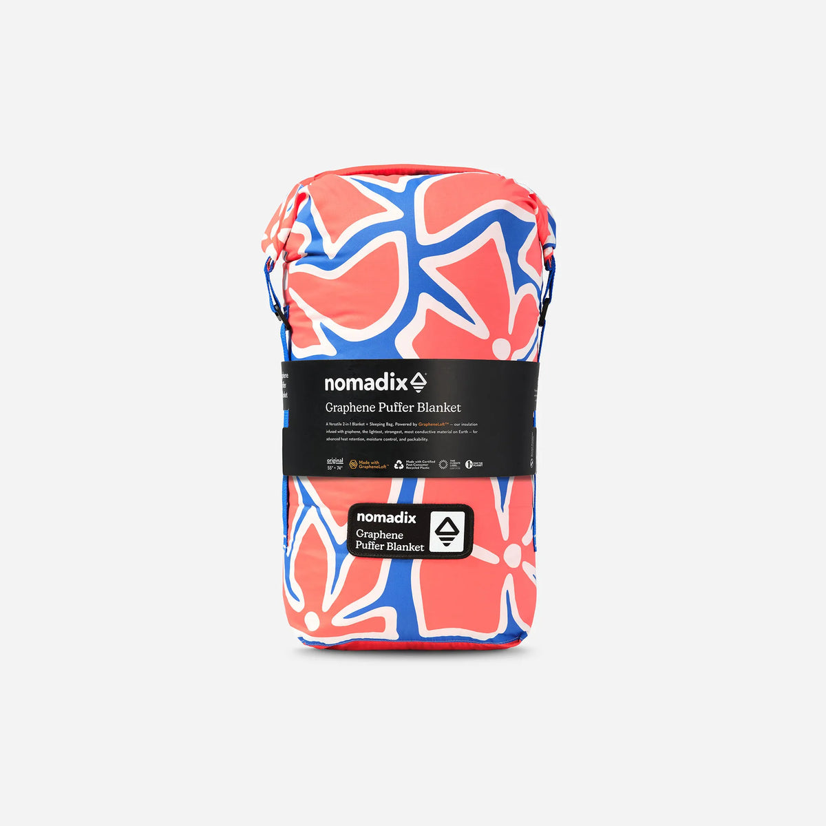Puffer Blanket | Wild Flowers Stellar Blue Red