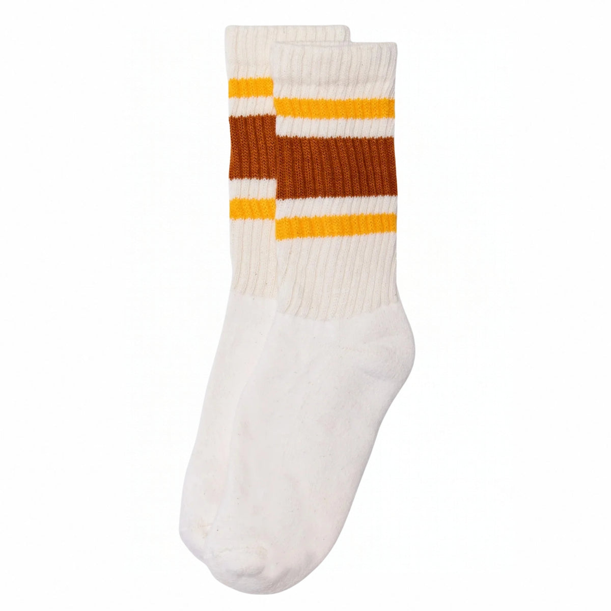 Retro Stripe Crew Sock | Texas Orange & Gold