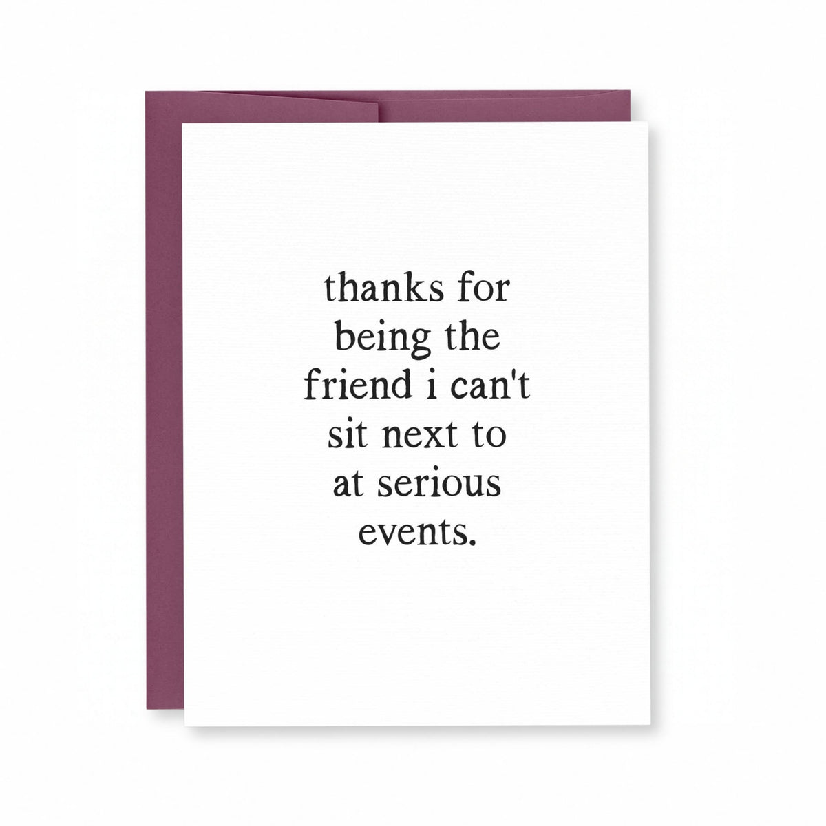 Serious Events Card