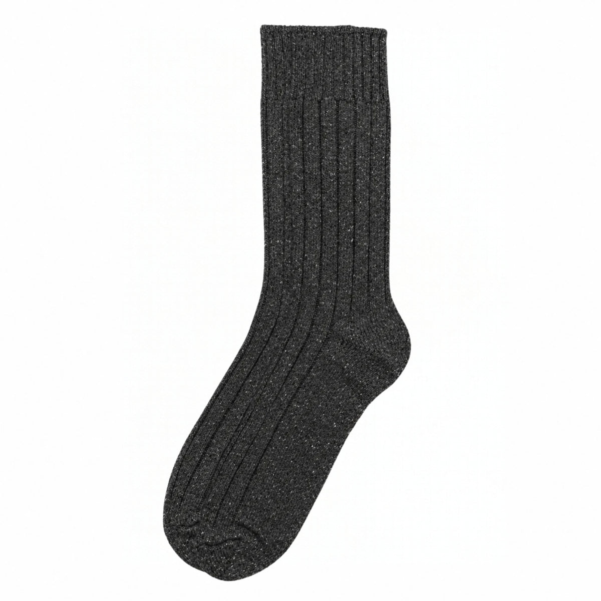 Wool Silk Boot Sock | Charcoal