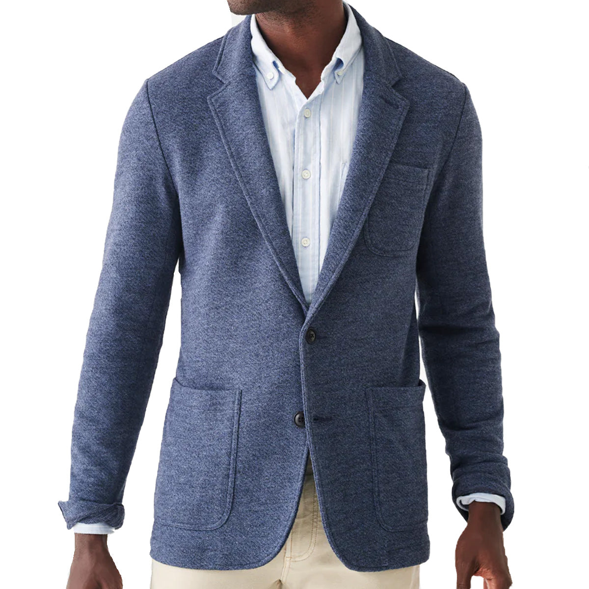 Inlet Knit Blazer | Deep Navy Mélange