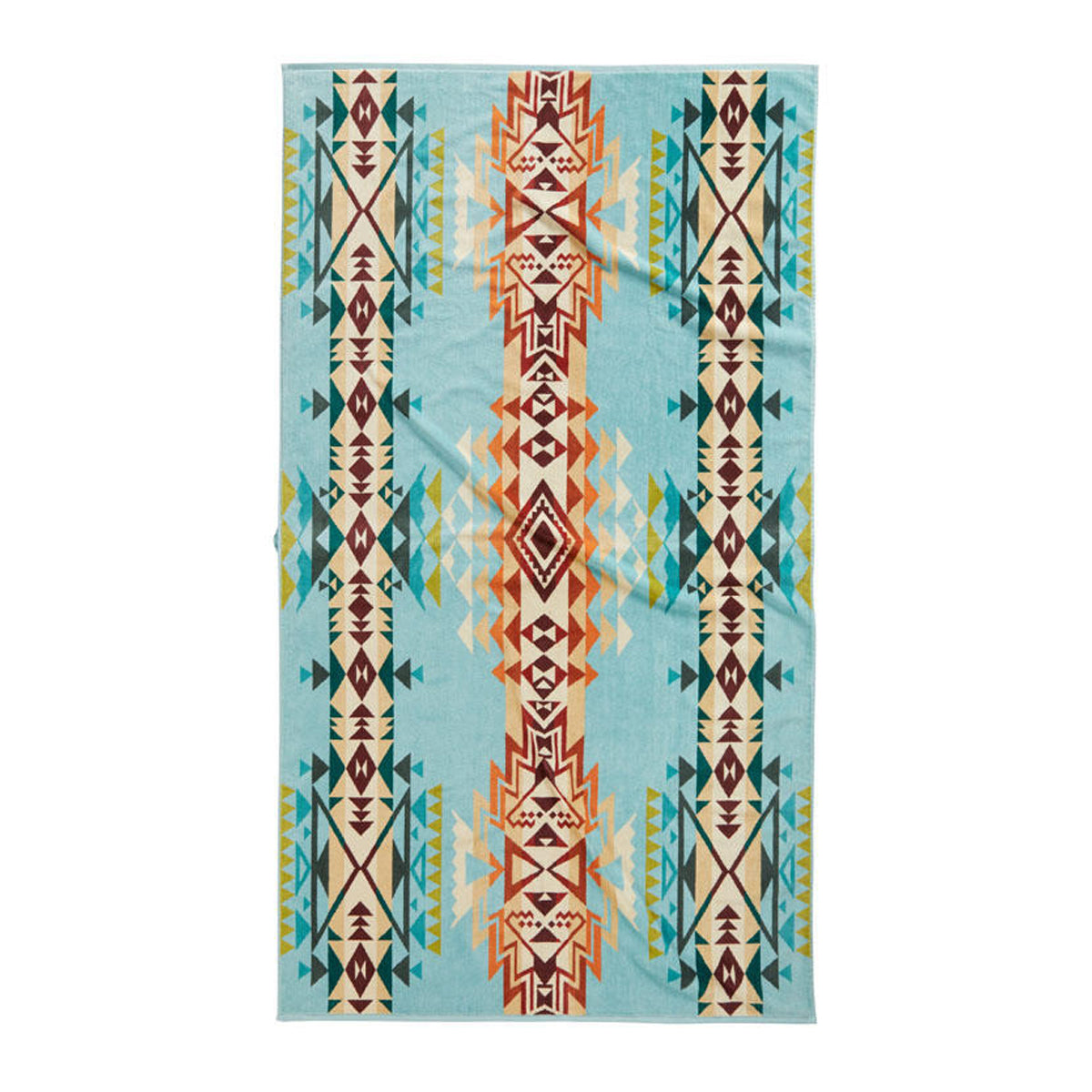 Oversized Jacquard Spa Towel | Highland Peak Aqua - Domestic Domestic