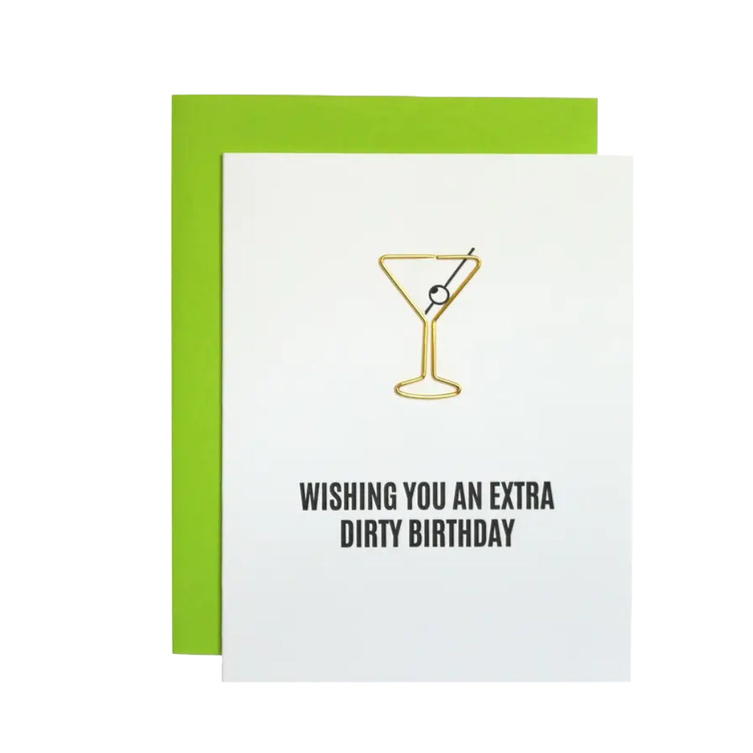 Extra Dirty Paper Clip Birthday Card