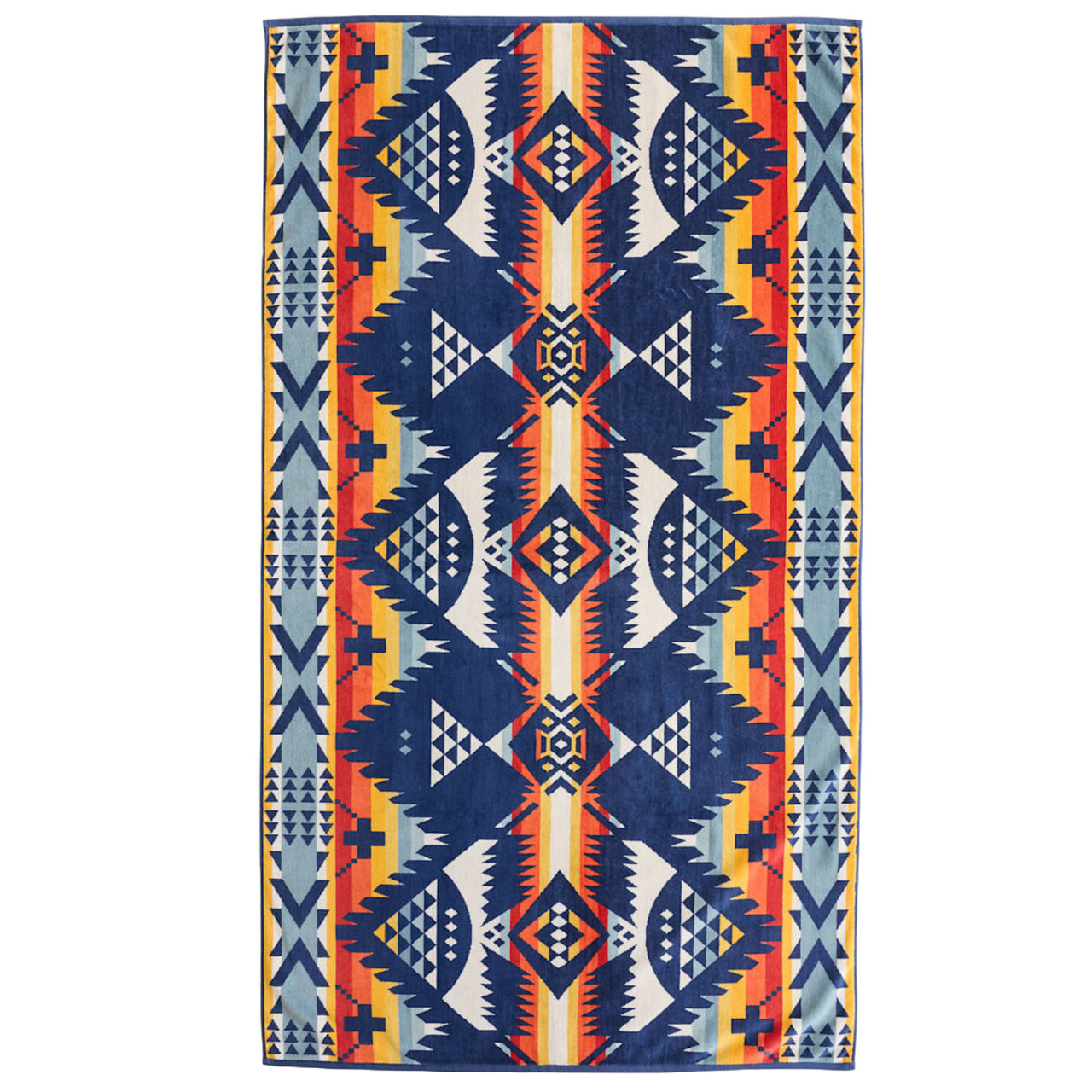 Oversized Jacquard Spa Towel | Nehalem Navy