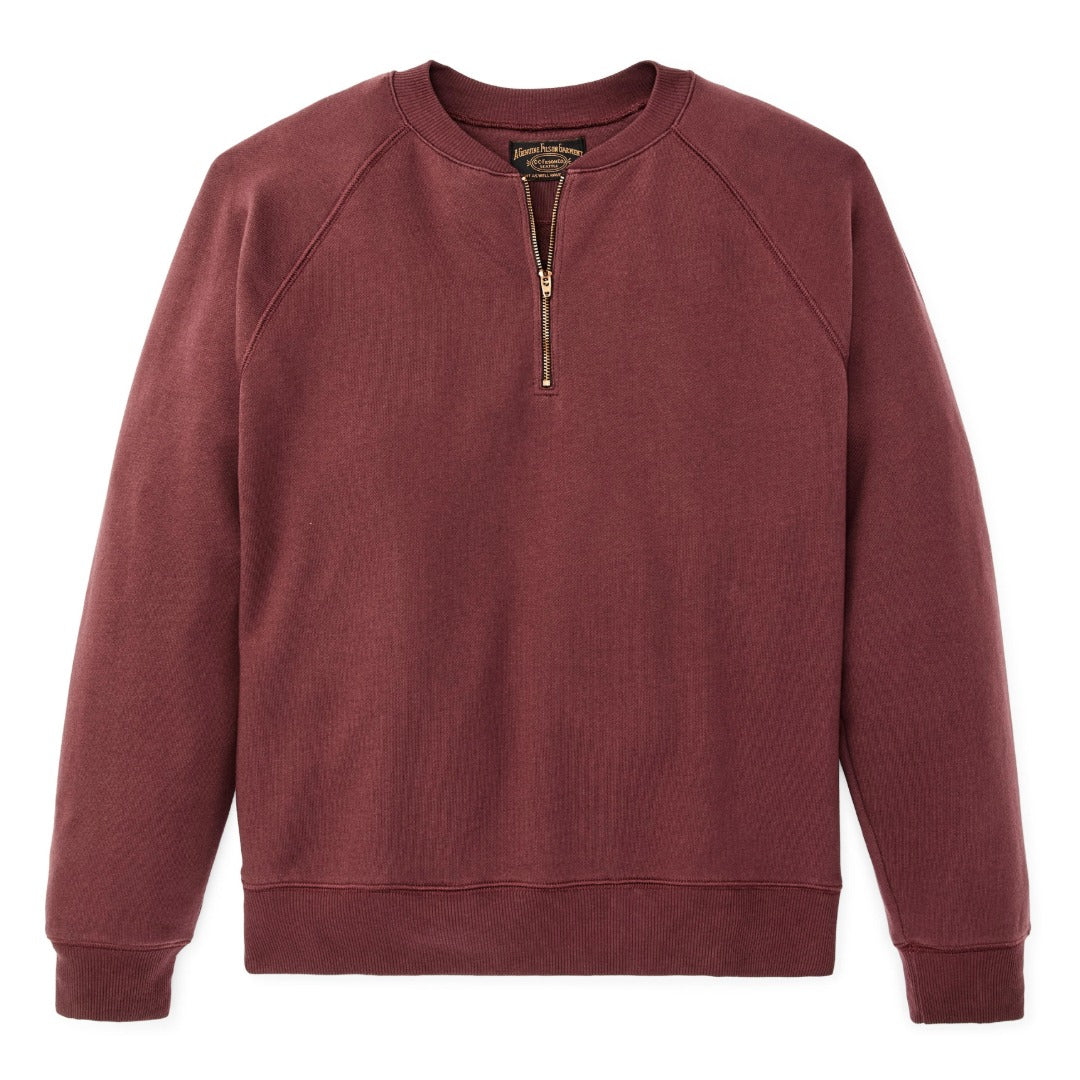 Quarter-Zip Terry Sweatshirt | Wine
