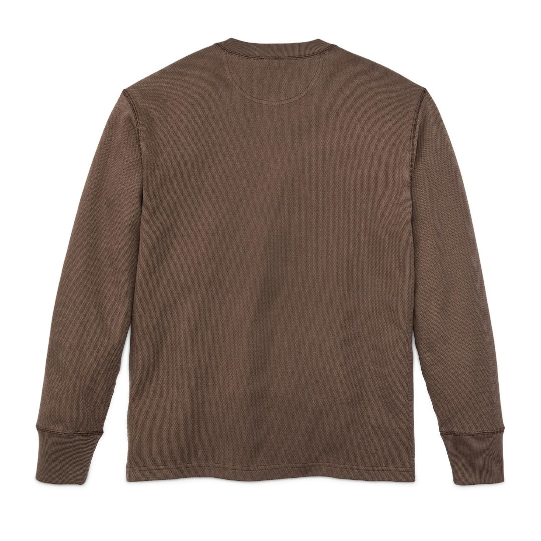 Waffle Knit Henley | Brown