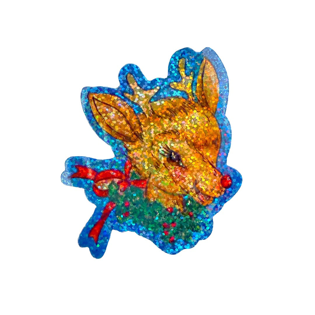 Rudolph Glitter Sticker