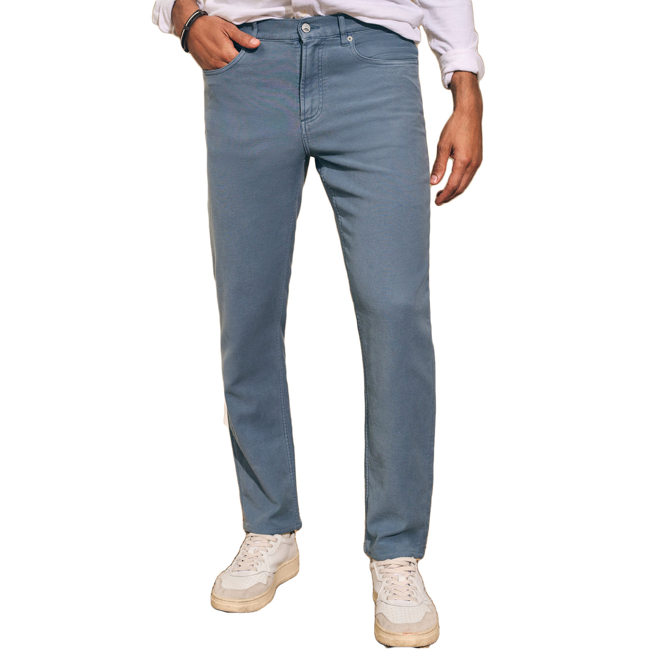 Stretch Terry 5 Pocket Pant | Faded Ocean