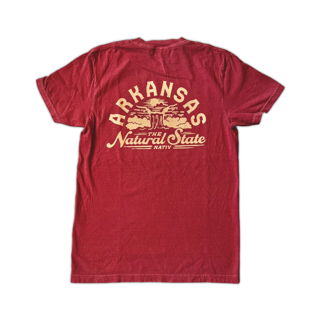 Arkansas Natural Tee | Crimson