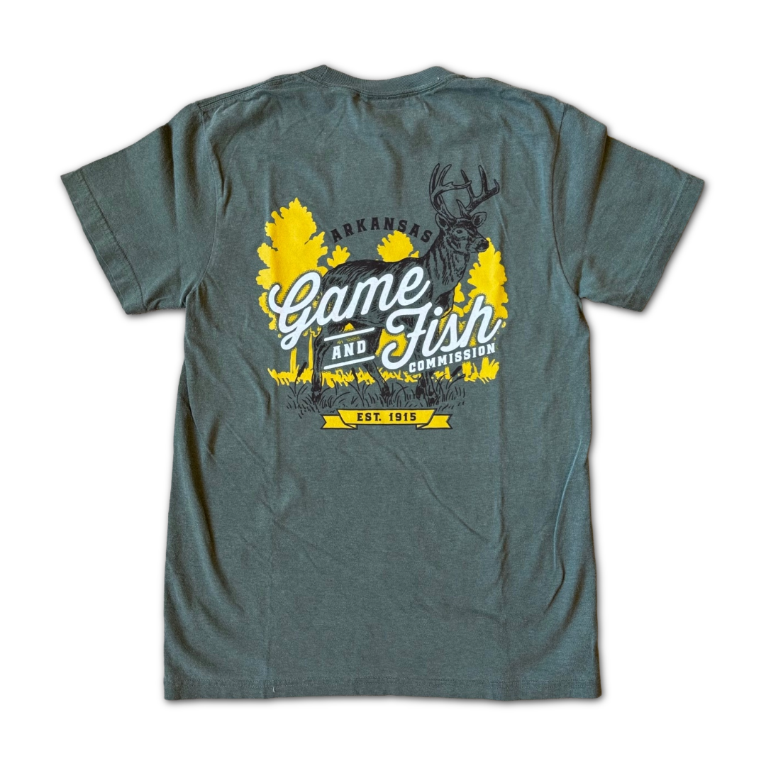 AR Game and Fish Tee | Moss
