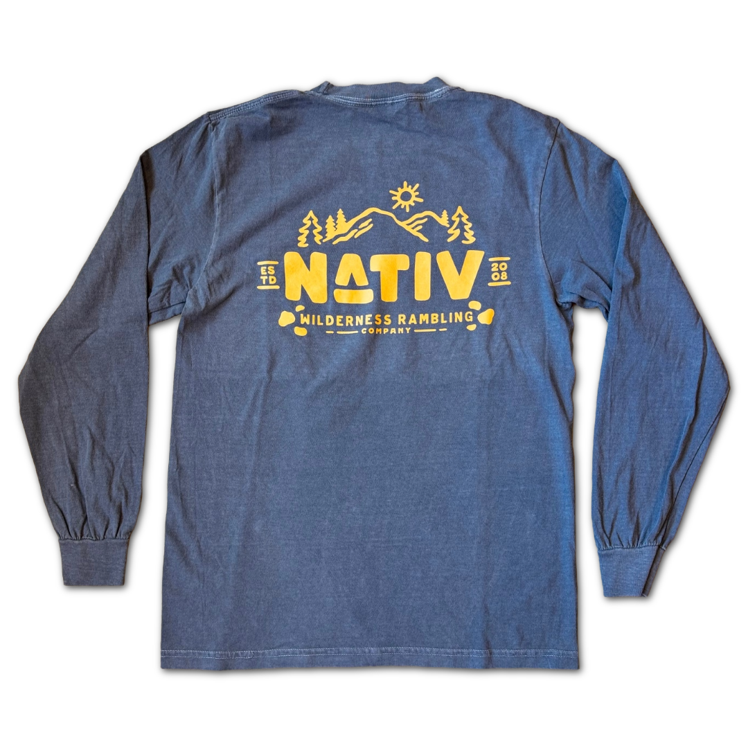 L/S Nativ Mountain Tee | Denim