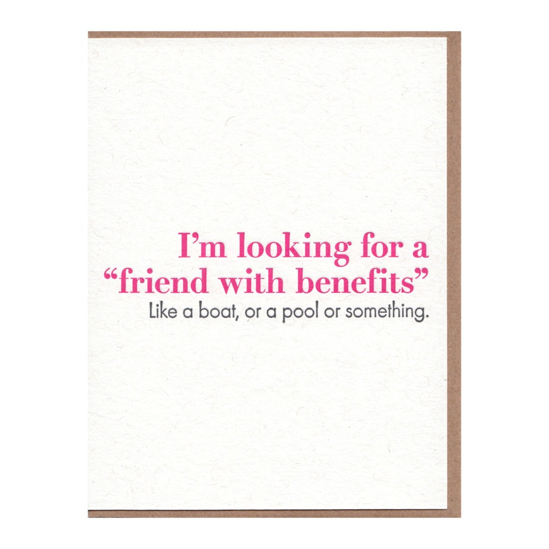 Friends With Benefits Greeting Card